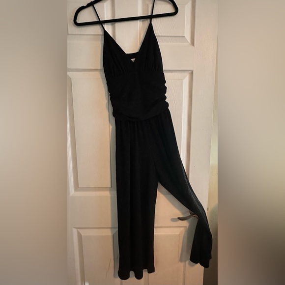 REVOLVE BRAND Susana Monaco Black Metallic Shimmer Jumpsuit - Picture 7 of 8